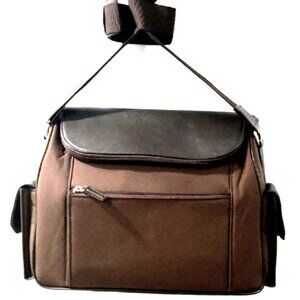 Travel Shoulder Bag in Brown – Front & Side Pockets, Adjustable Strap - Unisex